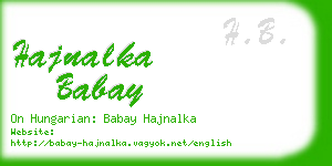 hajnalka babay business card